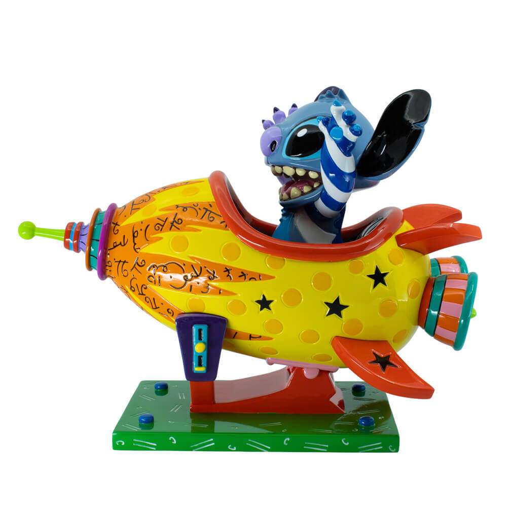 STITCH ROCKET SHIP LARGE FIGURINE