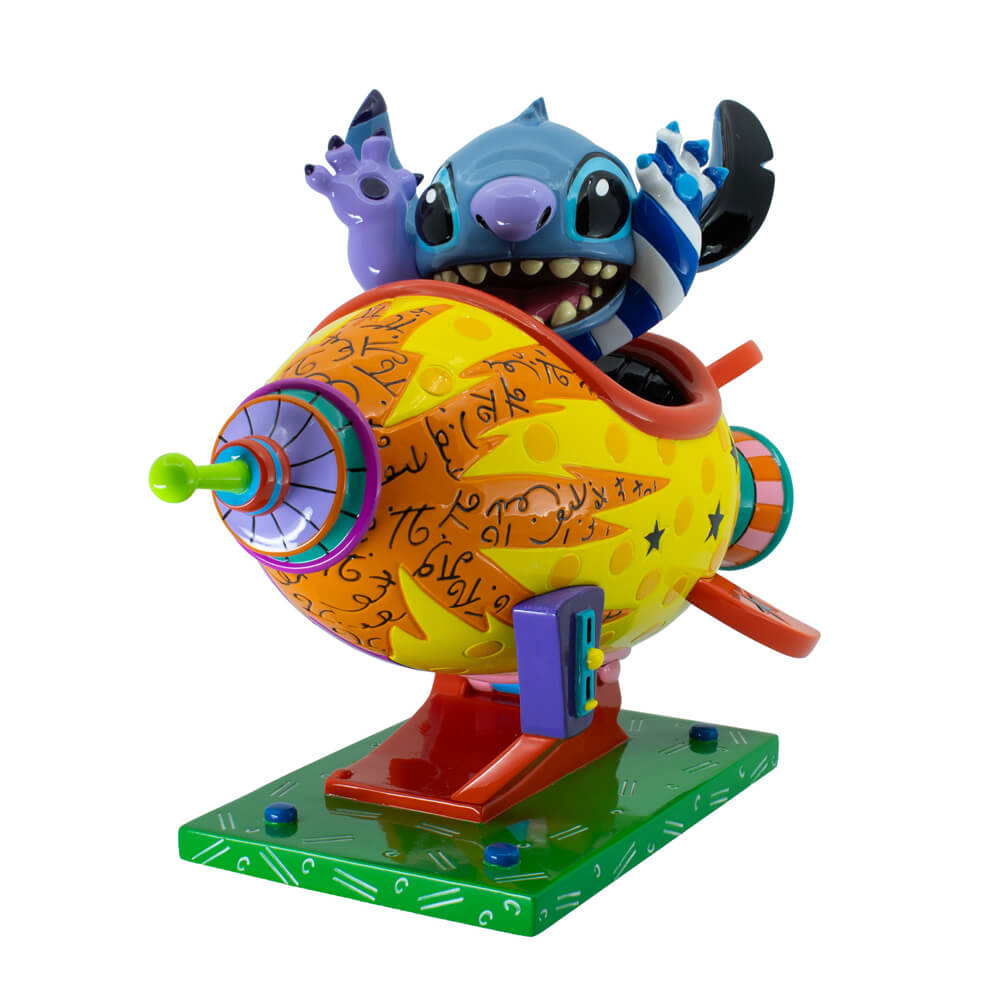 STITCH ROCKET SHIP LARGE FIGURINE
