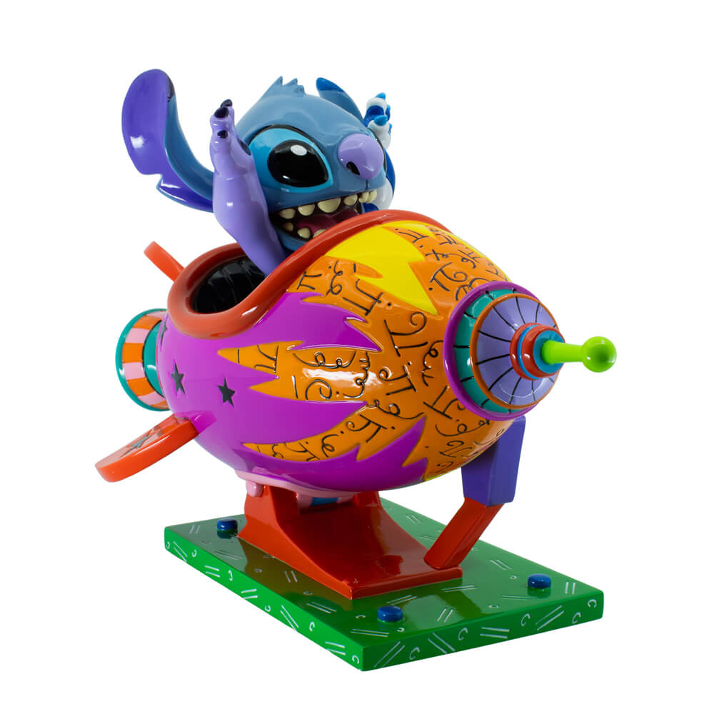 STITCH ROCKET SHIP LARGE FIGURINE