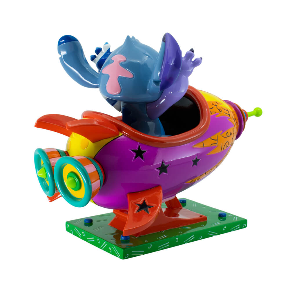 STITCH ROCKET SHIP LARGE FIGURINE