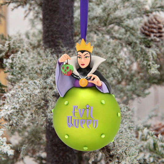 EVIL QUEEN ON GLASS BAUBLE