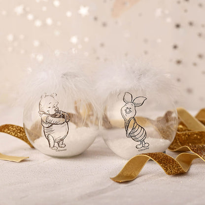 COLLECTIBLE CHRISTMAS BAUBLE SET POOH & PIGLET