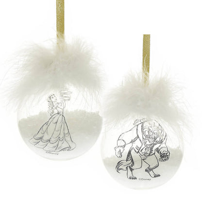 COLLECTIBLE CHRISTMAS BAUBLE SET BELLE & BEAST